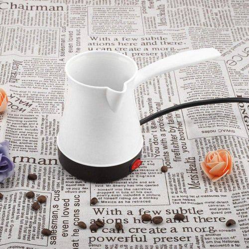  Asixx Elektrische Kaffeekanne, 250ml Tuerkei Kaffeemaschine Kaffeebreiter fuer Kaffee, Tee und Milch Geeignet fuer 1-3 Personen 600W 220 V EU-Stecker