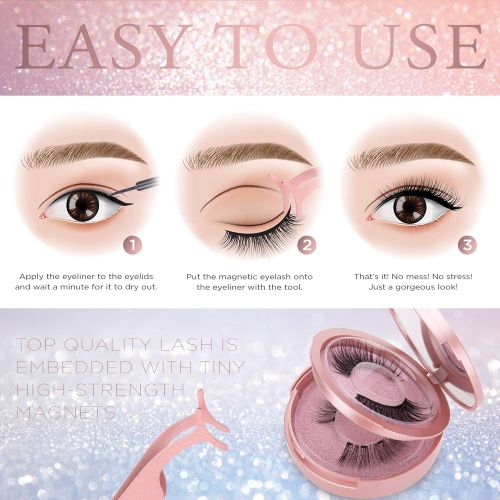  [아마존 핫딜]  [아마존핫딜]AsaVea Magnetic Eyelashes with Eyeliner - Magnetic Eyeliner and Magnetic Eyelash Kit - Eyelashes With Natural...