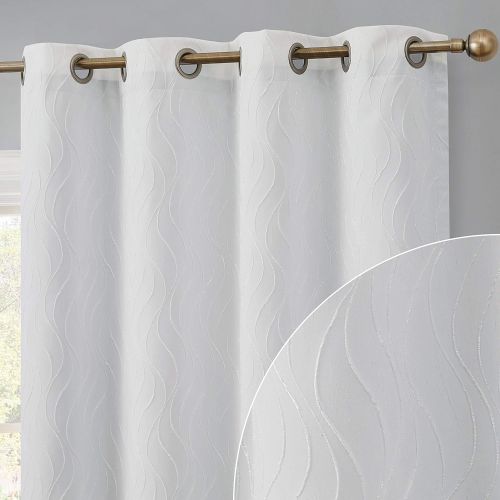  HLC.ME Camden 100% Blackout Thermal Window Curtain Grommet Panels - Energy Efficient, Complete Darkness, Noise Reducing - for Living Rooms & Bedrooms - Set of 2 (50 W x 96 L, Taupe