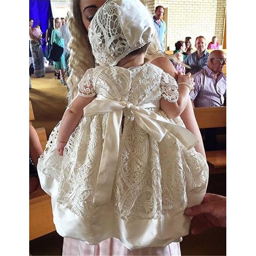  Aorme Christening Gown Dress Lace Christening Gowns Girls Baptism Dress 0-24 Months