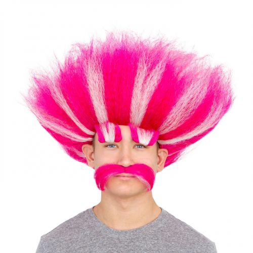  Costume Agent Adult Deluxe King Troll Wig and Mustache Kit