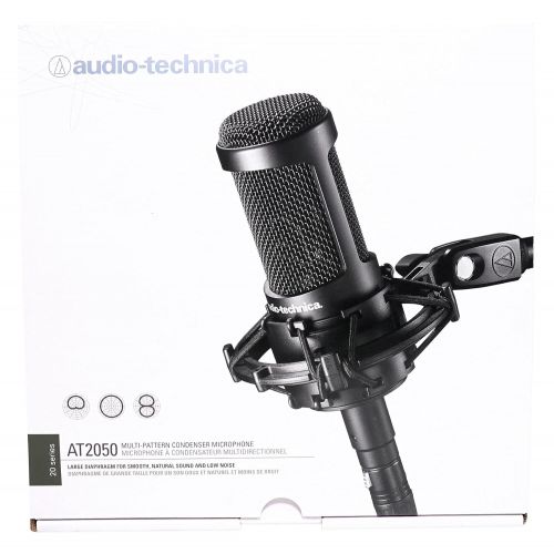오디오테크니카 Audio-Technica Audio Technica AT2050 Studio Condenser Recording Microphone Mic+Boom+Headphones