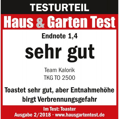  Team Kalorik 2-Scheiben-Toaster, Retro-Design, Separater Broetchenaufsatz, Integrierte Kruemelschublade, 1050 W, Creme-Weiss, TKG TO 2500