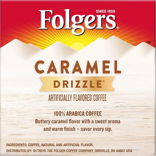  상세설명참조 Folgers Caramel Drizzle Flavored Coffee
