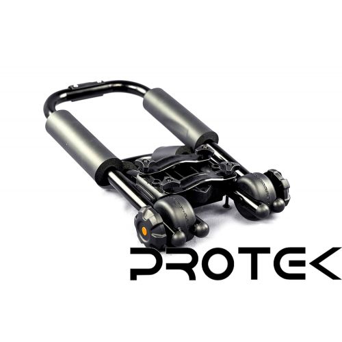  Protek Sports Protek Folding Foldable Collapsible J Shape Bar 150 Lbs Kayak Canoe Inflatable Paddle Board Surfboard Roof Rack Carrier Car SUV Roof Top Mount with 8 Ft Lashing Straps Tie Down Rat