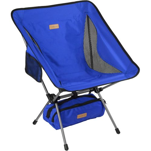 트렉 Trekology YIZI Go Portable Camping Chair Adjustable Height - Compact Ultralight Folding Backpacking Chairs in a Carry Bag, Heavy Duty 300 lb Capacity Hiker, Camp, Beach, Outdoor