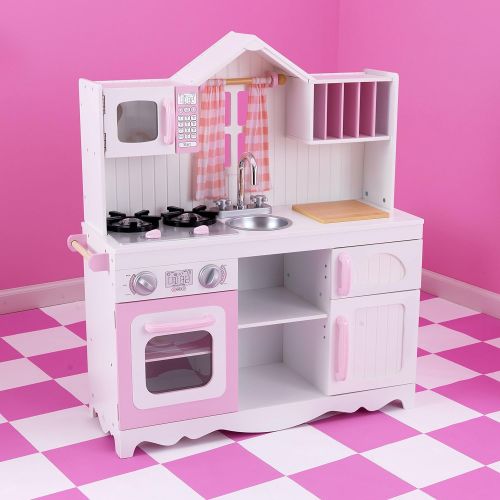  Constructive Playthings KidKraft 53222 Modern Country Kitchen Toy