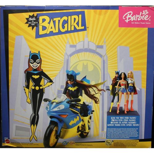바비 Barbie Year 2003 Super Hero 12 Inch Doll Set - Barbie as Batgirl with Batgirls Motorcycle and Batarang