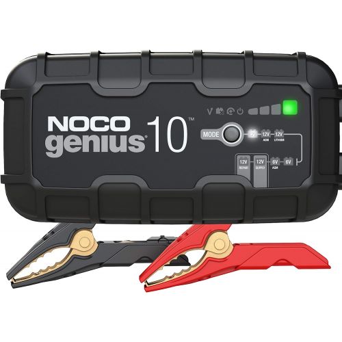  NOCO GENIUS10, 10-Amp Fully-Automatic Smart Charger, 6V And 12V Battery Charger, Battery Maintainer, And Battery Desulfator With Temperature Compensation