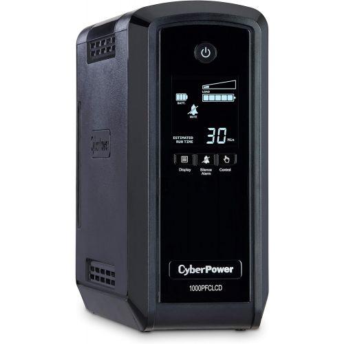  CyberPower CP1500PFCLCD PFC Sinewave UPS System, 1500VA900W, 10 Outlets, AVR, Mini-Tower