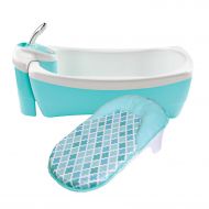 Summer Infant Lil Luxuries Whirlpool Bubbling Spa & Shower Bath Tub, Aqua