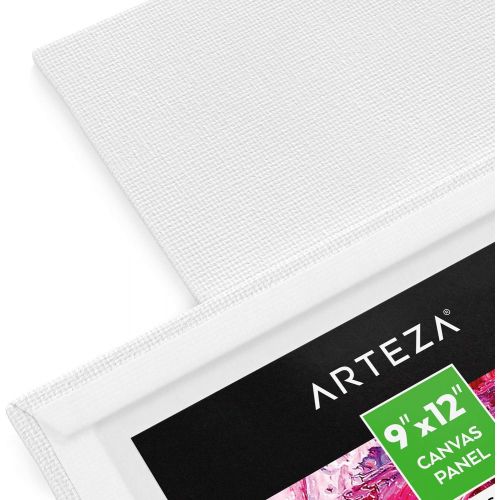  [아마존 핫딜] [아마존핫딜]ARTEZA Arteza 9x12” White Blank Canvas Panel Boards, Bulk Pack of 14, Primed, 100% Cotton for Acrylic Painting, Oil Paint & Wet Art Media, Canvases for Professional Artist, Hobby Painters
