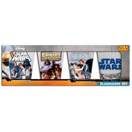 Silver Buffalo SW031SG2 Star Wars Episodes 4, 5 and 6 Mini Glass Set, 4-Pack