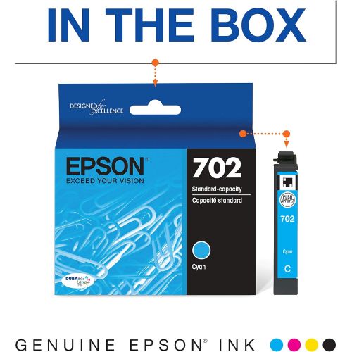 엡손 Epson T702520-S DURABrite Ultra Color Combo Pack Standard Capacity Cartridge Ink