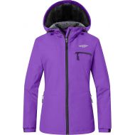 Wantdo Womens Mountain Ski Jacket Windproof Fleece Snow Coat Rainwear Waterproof Hooded Warm Parka