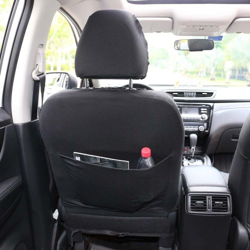  [아마존핫딜][아마존 핫딜] Hexagon Mesh Jacquard Cloth Fabric Front Seat Covers Set of 2 Universal for Cars Trucks SUVs with 2 Headrest Covers - Leader Accessories