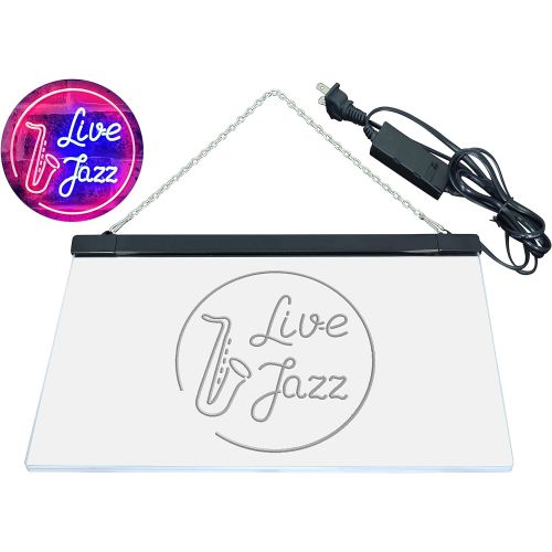  Visit the ADVPRO Store ADVPRO Live Jazz Music Room Dual Color LED Neon Sign Blue & Red 12 x 8.5 st6s32-i2468-br