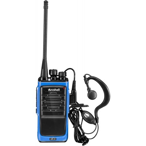  [아마존베스트]Arcshell Rechargeable Long Range Two-Way Radios with Earpiece 4 Pack UHF 400-470Mhz Walkie Talkies Li-ion Battery and Charger Included