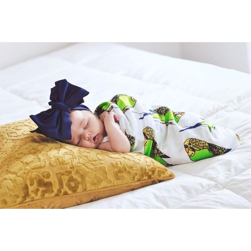  Oliver + Kit Muslin Swaddle Duo Birds, Blue/Green, 47 X 47 inches