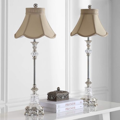  Safavieh Lighting Collection Arianna Glass Candlestick 32.5-inch Table Lamp (Set of 2)