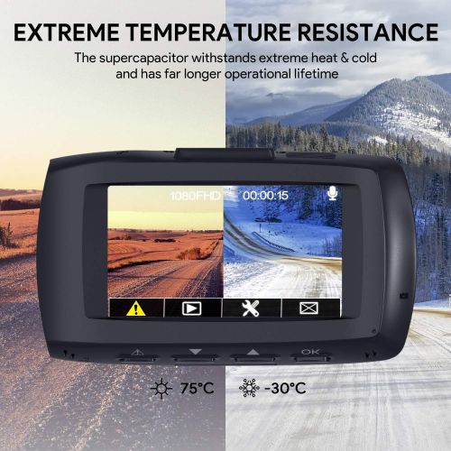  [아마존 핫딜] AUKEY 1080P Dual Dash Cams with 2.7” Screen, Full HD Front and Rear Camera, 6-Lane 170° Wide-Angle Lens, G-Sensor, and Dual-Port Car Charger