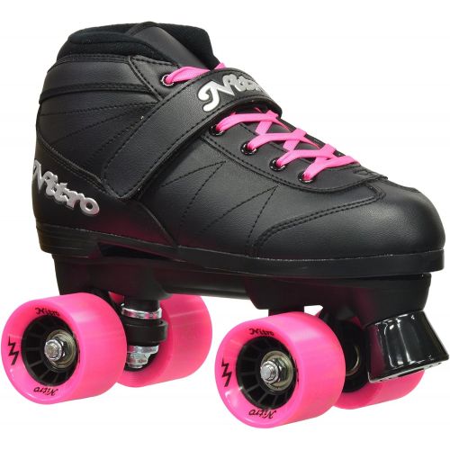 Epic Skates Epic Super Nitro Pink Quad Speed Roller Skates Pink, Black