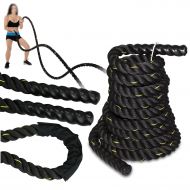 SUPER DEAL 1.52 Diameter, Poly Dacron 304050ft Length Battle Rope Workout Training Undulation Rope Fitness Exercise Rope, Boxing Equipment