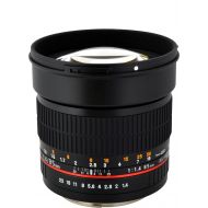 Rokinon 85MAF-N 85mm F1.4 Aspherical Lens for Nikon with Automatic Chip (Black)