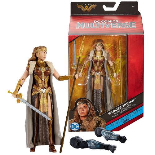  MV Year 2016 DC Comics Wonder Woman Multiverse Ares Series 6 Inch Tall Figure - Queen HIPPOLYTA with Sword, Spear and Ares Right Arm and Leg