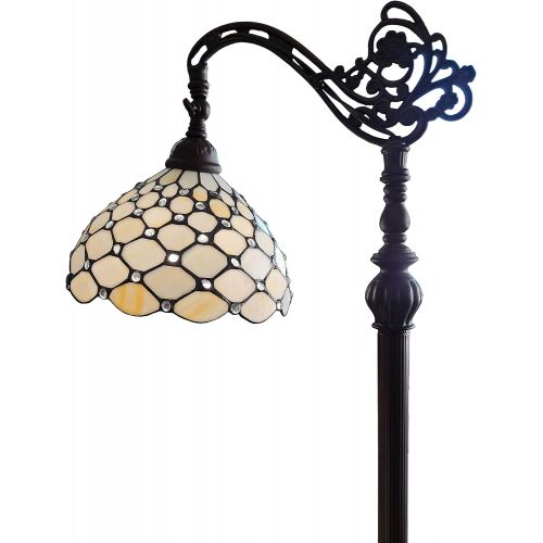  Amora Lighting AM028FL12 Tiffany Style Jeweled Reading Floor Lamp, 62 x 12