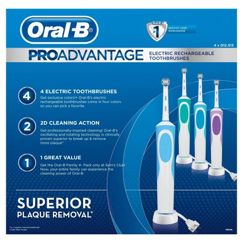  Oral-B Vitality PROAdvantage Electric Rechargeable Toothbrushes, 4-Pack