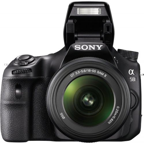 소니 Sony SLT-A58K Digital SLR Kit with 18-55mm Zoom Lens, 20.1MP SLR Camera with 2.7 -Inch LCD Screen (Black)