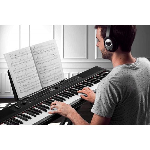  Artesia PE-88 88-Key, Digital Piano (Black) 88-Key with 130+ Dynamic Voices and Semi-Weighted Action + Power Supply + Sustain Pedal + Arturia Analog Lite 500 + Bitwig studio 8 Trac