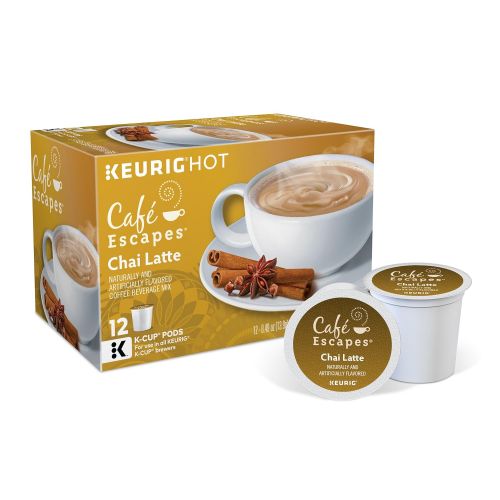  Cafe Escapes Chai Latte, Single Serve Coffee K-Cup Pod, Flavored Coffee, 72
