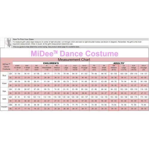  MiDee Latin Dance Costume V-Neck Sequined High-Low Lyrical Dress for Girls