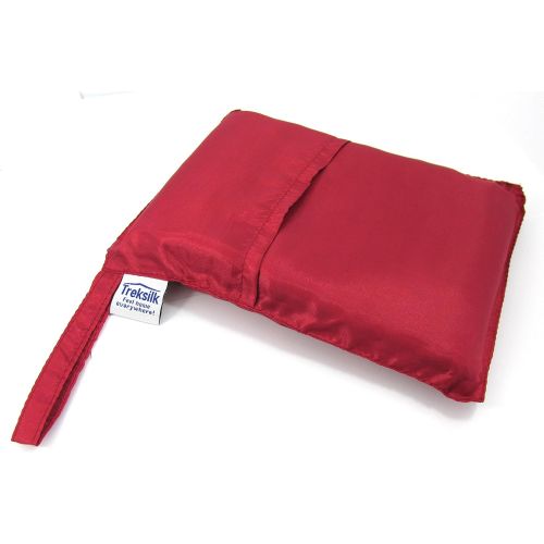 트렉 DOUBLE Treksilk CRIMSON RED ART SILK Liner Sleeping Bag Inner Sheet Hostel Sack Backpack Travel for couple Travel Accessory - Protection Bed Bugs