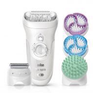 Braun Silk-epil 9 9-961V Womens Epilator, Electric Hair Removal, with 2 Exfoliation Brushes & Skin Care System (Packaging May Vary)
