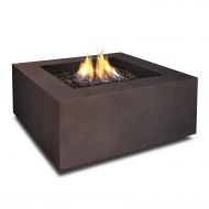 Real Flame T9620LP Baltic Square Propane Fire Table, Kodiak Brown