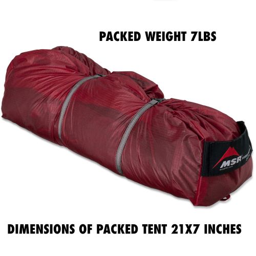 엠에스알 MSR Papa Hubba NX 4-Person Lightweight Backpacking Tent with Xtreme Waterproof Coating