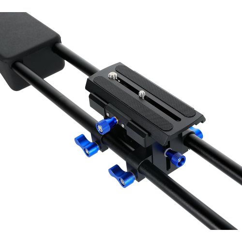 니워 MARSRE Pro DSLR Shoulder Rig Film Making System Camera Shoulder Mount with Camera/Camcorder Mount Slider for All DSLR Video Cameras and DV Camcorders