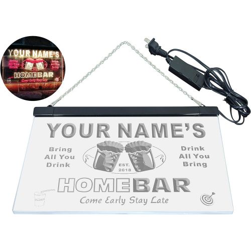  ADVPRO Personalized Your Name Custom Home Bar Beer Est. Year Dual Color LED Neon Sign Red & Yellow 12 x 8.5 Inches st6s32-p-tm-ry