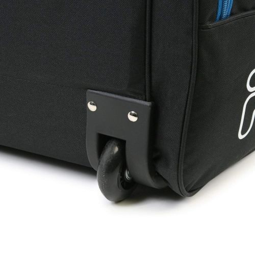  Fila 7-Pocket Large Rolling Duffel Bag, Black/Blue, One Size