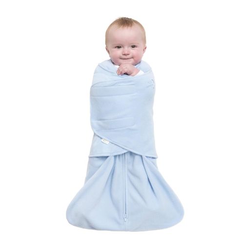  Halo HALO SleepSack Micro-Fleece Swaddle, Baby Blue, Small