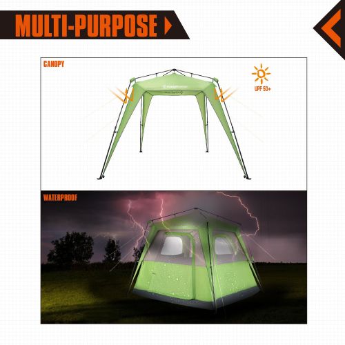  Amagoing KingCamp Easy Up Double Layer Multi Purpose 3-4 Person UV Protection Breathable Waterproof Canopy Camping Tent
