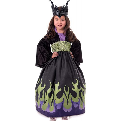  Little Adventures Dragon Queen Dress Up Costume with Soft Crown