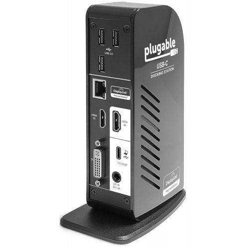 Plugable USB-C Triple Display Docking Station with Charging SupportPower Delivery for Specific Windows USB Type-C and Thunderbolt 3 Systems