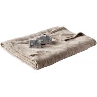 Biddeford Heated Blanket with 10 Heat Settings, 10 Hour Auto Shutoff and Ultra Thin Wire, TAUPE (QUEEN)