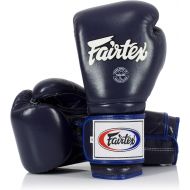 Fairtex Muay Thai Boxing Gloves BGV9 - Heavy Hitter Mexican Style - Minor Change Navy Blue 12 14 16 oz. Training & Sparring Gloves for Kick Boxing MMA K1