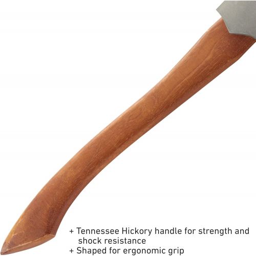 컬럼비아 Columbia River Knife & Tool CRKT Birler Compact Axe: Forged by War, Outdoor Camping or Pack Axe, High Carbon Steel, Tennessee Hickory Handle 2745