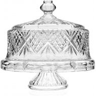 Godinger Shannon Crystal Cake Stand/Dome 4 in 1